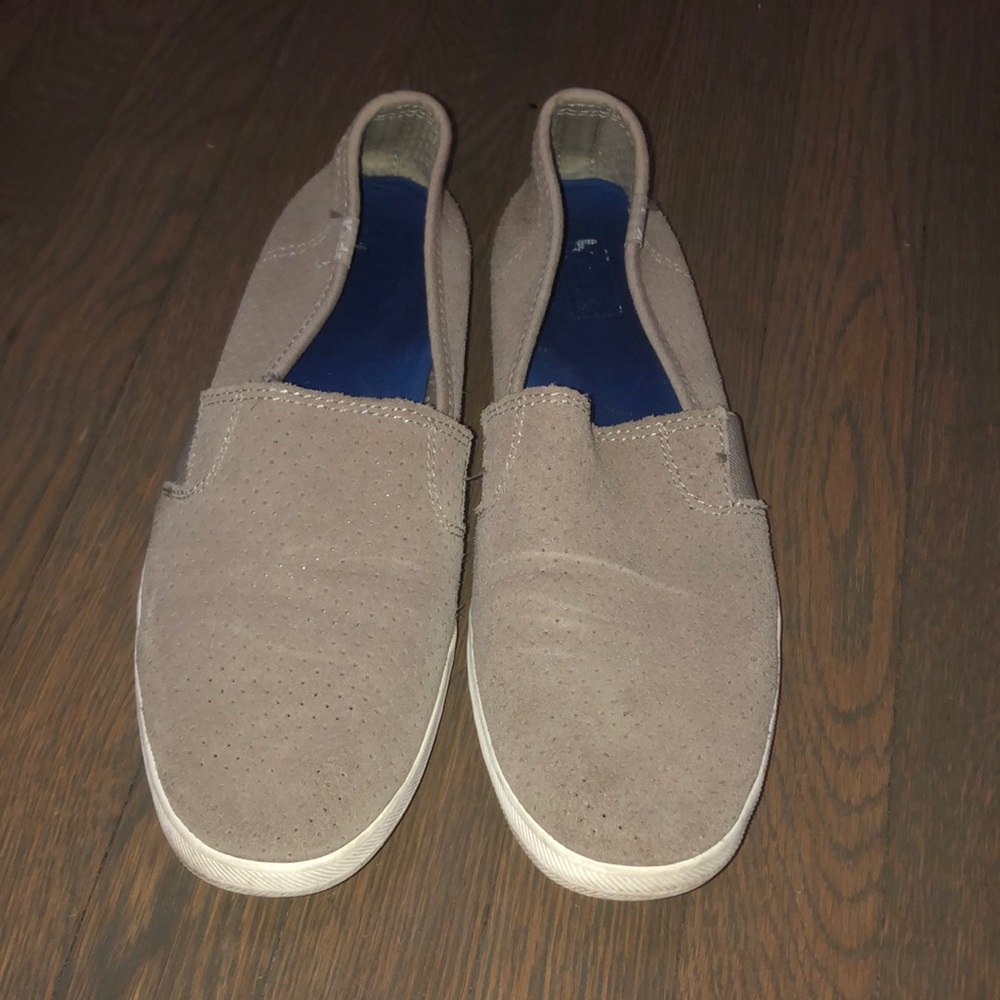 Keds suede perforated slip ons